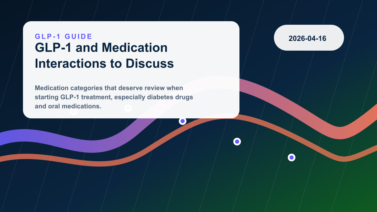 GLP-1 Therapy and Medication Interactions to Discuss editorial illustration
