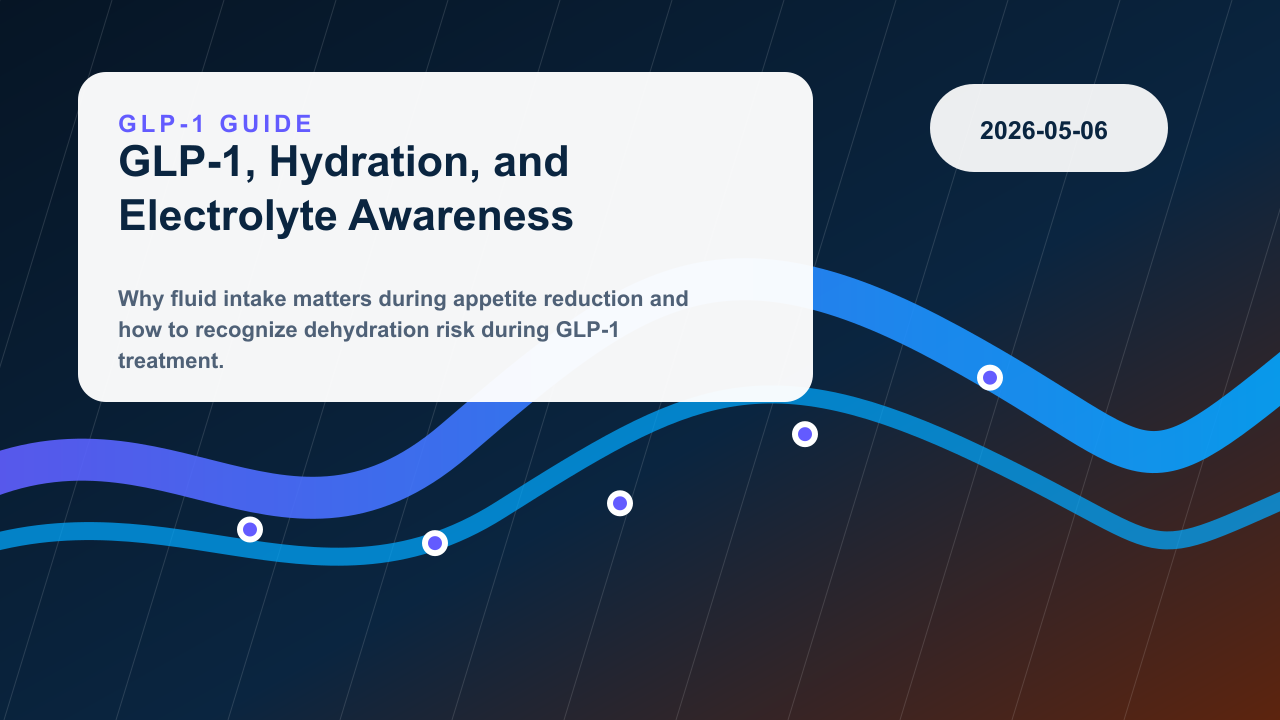 GLP-1 Therapy, Hydration, and Electrolyte Awareness editorial illustration
