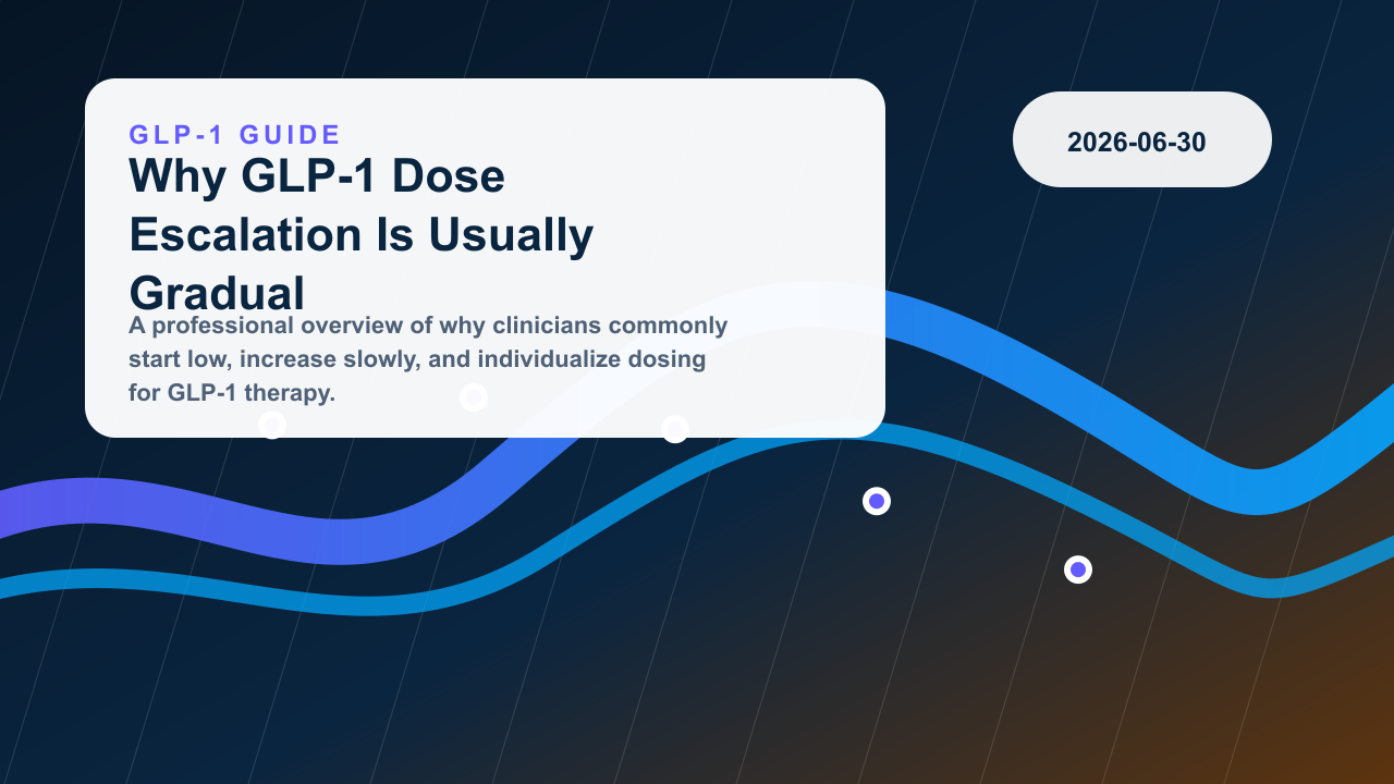 Why GLP-1 Dose Escalation Is Usually Gradual editorial illustration